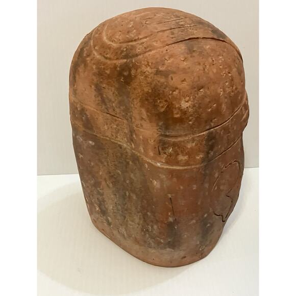 Olmec Head Statue 9” Terracotta INAH Authentic Reproduction Figurine Mexico - Picture 3 of 5